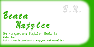 beata majzler business card